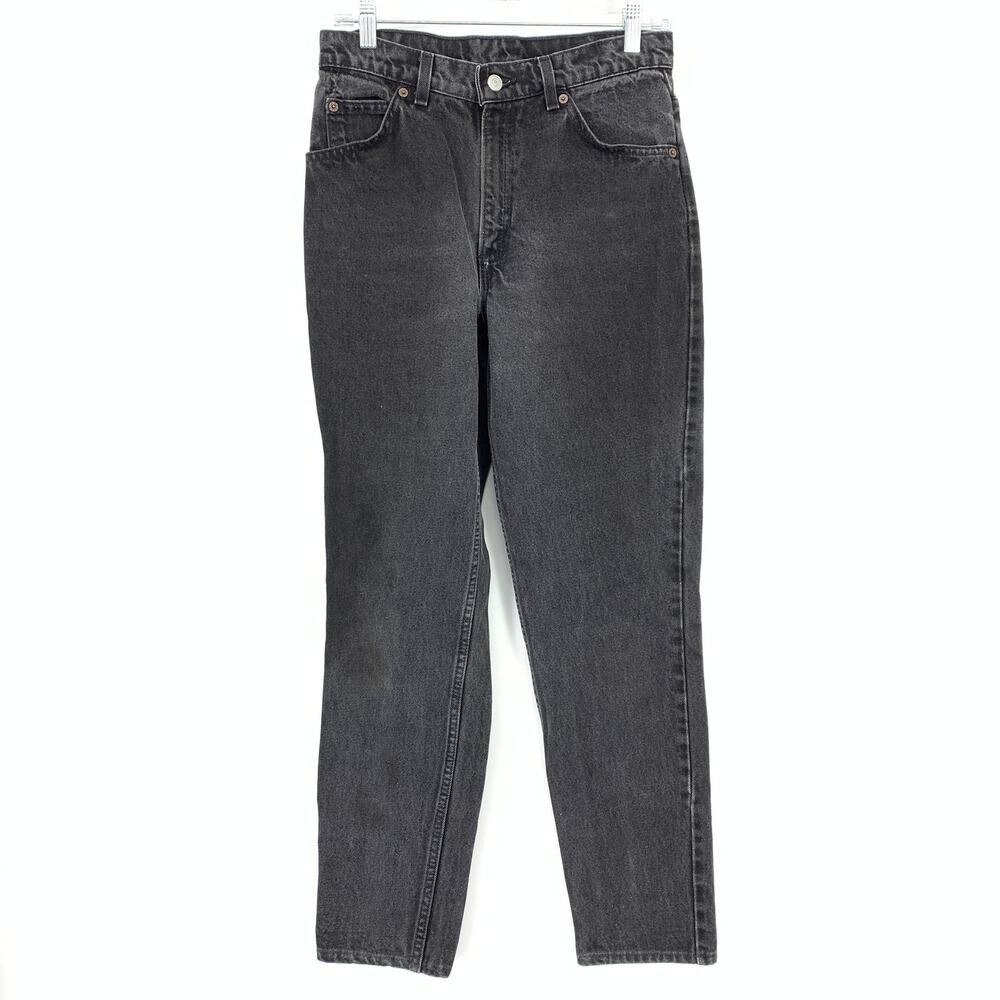 VTG Levi's Orange Tab Jean Mens 28" X 29" 90s Black Wash Straight Leg Classic